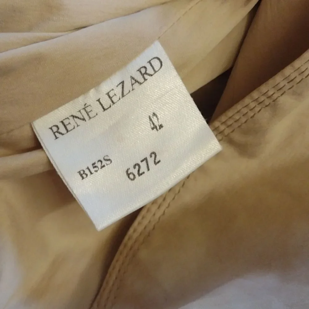Rene Lezard cotton blend fitted blazer jacket cream color with buttons size 6 - Picture 4 of 10
